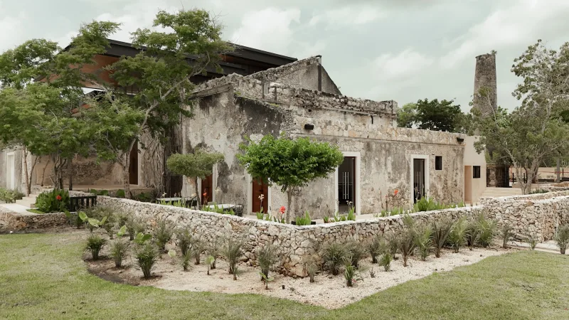 Cuarto de máquinas de la hacienda original en Hacienda Kikteil